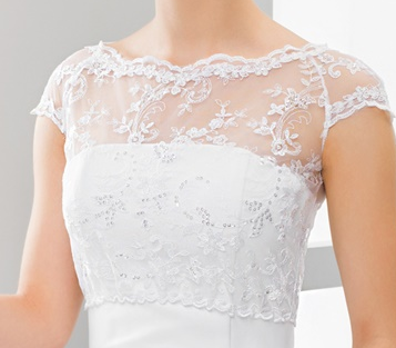 čipkované svadobné bolerko