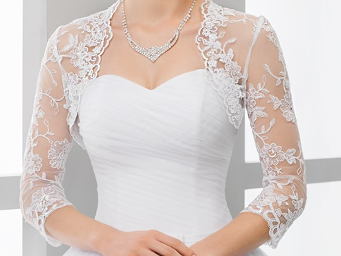 čipkované svadobné bolerko